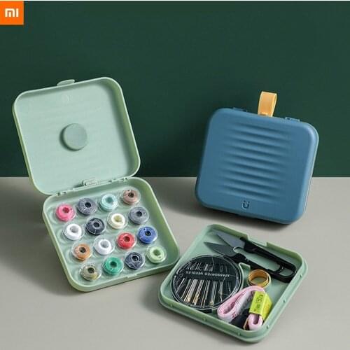 Xiaomi mijia Magnetic Sewing Box Household Multifunctional Sewing kits Hand Sewing Needle Thread Storage Box new 4 colors