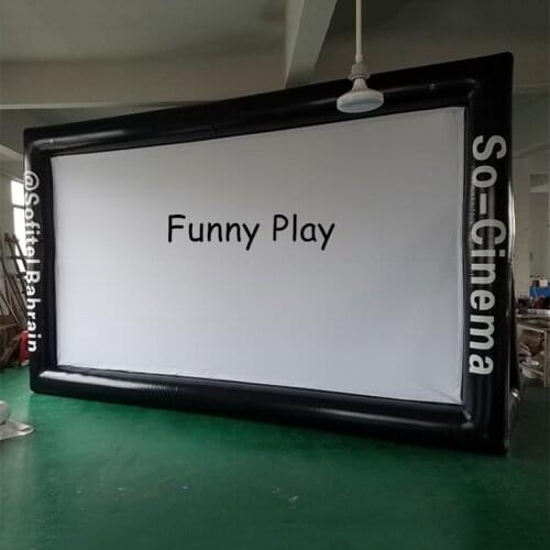 Outdoor Inflatable Movie Projection Screen Professional Film Projector Use Party Home Backyard Large Cinema Fan Blower