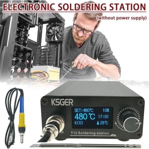 KSGER T12 V3.0 STM32 OLED Digital Temperature Controller Soldering Station Soldering Iron Rods Electrocautery Apparatus