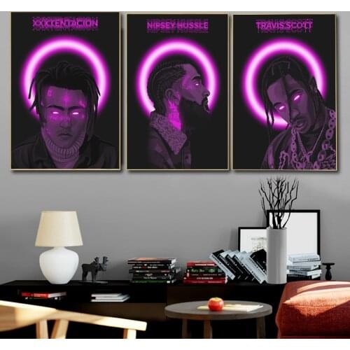 Famous Hip Hop Rap Singer Super Star Posters and Prints Wall Art Canvas Paintings Pictures Living Room Bar Club Home Decoration