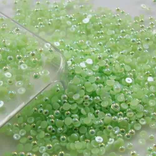 3mm 1000pcs AB Colors, Mulity Color ABS Half Round Imitation Pearls Beads,Pearls round for crafts,DIY Crafts Nail Art Decoration