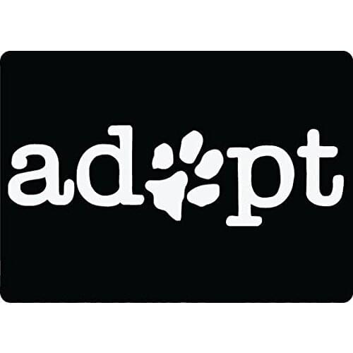 Adopt Dog Paw Vinyl Sticker Decal *A1 Pets Animals K9 German Wall Car Adoption Rescue Shelter Cats Puppies