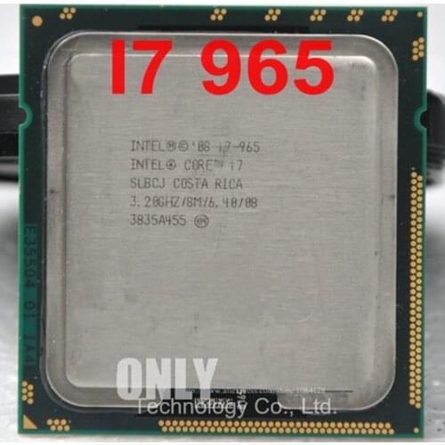 Free shipping intel Core i7-965 Desktop Processor i7 965(3.2Ghz/8MB/4 cores/Socket 1366/6.4 GT/s DMI)Desktop CPU