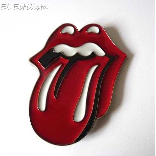 Hyperbole Rock Metal Belt Buckle Tongue Symbol Jeans Accessories Rolling Stones Logo Suit 4cm Width Belt Mens Punk Hiphop Buckle
