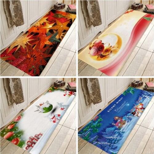 Christmas Carpets and Rugs Christmas Mats for Bedroom Living Room Carpet Kitchen Bathroom Anti-Slip Floor Mats