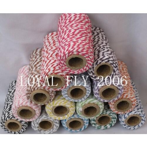 60pcs/lot cotton bakers twine 20m/spool divine twine, DIY Twine 33 kinds color