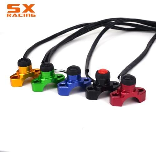 Motorcycle CNC Universal Kill Switch Stop Start Button For KTM HONDA YAMAHA KAWASAKI SUZUKI Motocross Dirt Bike OFF Road