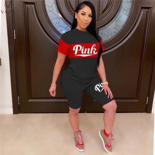 VAZN 2021 Casual Short Sleeve Print Loose Age reduction Sexy Beach Suits 2 Piece Set Women Top And Pant