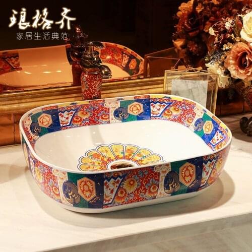 Vintage washbasin ceramic table basin wash basin art table wash table wash table toilet table washbasin household