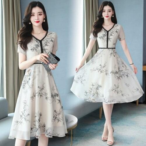 Womens cute Elegant summer plus size dress M-4XL XXL XXXL 3XL XXXXL party slim Casual Swing holiday beach dresses for 90KG woman