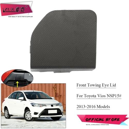 ZUK For Toyota Vios NSP15# 2013-2016 Fornt Bumper Towing Hook Garnish Cover Front Hauling Eye Lid Trailer Trim Cap