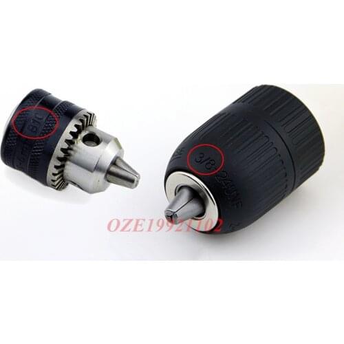 1PC Keyless Drill Chuck Spanner drill chuck Hand Tightening Design 3/8-24UNF 1/2-24UNF 5/8-16UNF 6MM 10MM 13MM 16MM B10 B12 B16