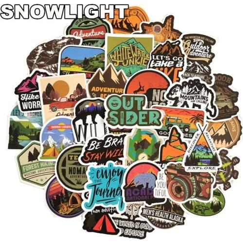 10/50pcs/pack Adventure Travel Stickers Wilderness Adventure Outdoor Landscape Decal Sticker To Diy Suitcase Laptop Motor Car