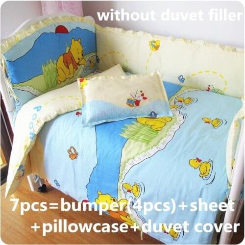 Promotion! 6/7PCS baby bedding set Infant Bedding Sets Nursery Bedding protetor de berço,120*60/120*70cm