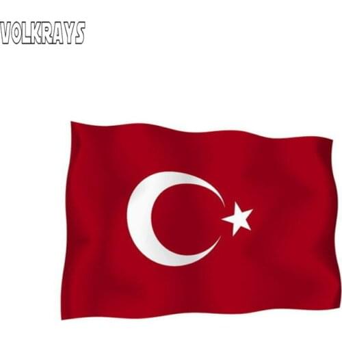 Volkrays Personality Car Sticker Turkey Turkish Accessories Reflective Waterproof Cover Scratches Sunscreen Vinyl Decal,6cm*8cm