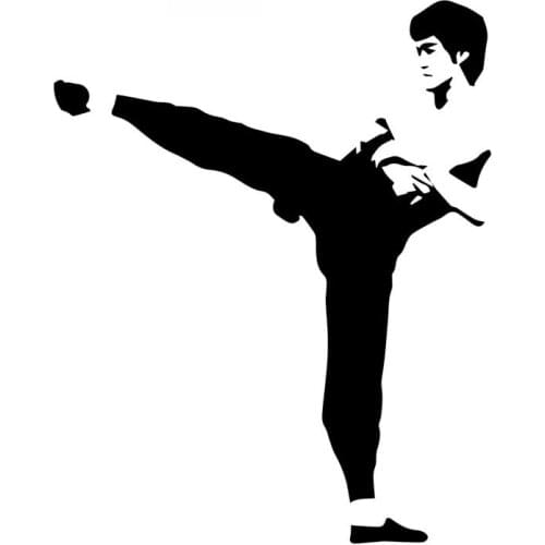 Car Stickers Decor Motorcycle Decals Kung Fu Actor Bruce Lee Pattern Decorative Accessories Creative Waterproof PVC,13cm*11cm