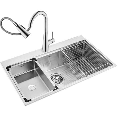 Handmade sink large single-slot thickened 304 stainless steel undercounter basin kitchen sink 27511/27512SL