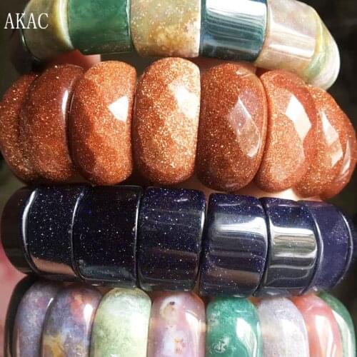 2bangles Natural stone faceted bangle