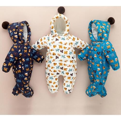 Infant Down Jacket Jumpsuit Thickened Baby Clothes for Boys and Girls Newborns Carrying Clothes Out of The Clothes Crawl Suit