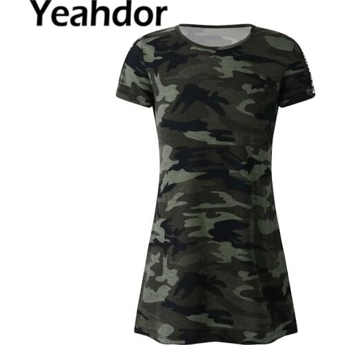 Kids Girls Summer Sport Dress Streetwear Round Neck Short Sleeves Camouflage Print Knee Length Dress for Sport Casual Wear