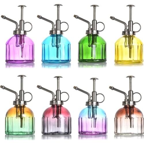Vintage Gradient Watering Spray Bottle Plant Sprinkling Pot Glass Misting Can Garden Tool wholesales 517