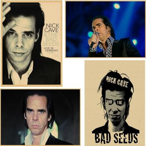 Nick Cave Band Classic Nostalgic Matte Kraft Paper Poster Cafe Creative wallpaper Interior Decoration 30x21cm