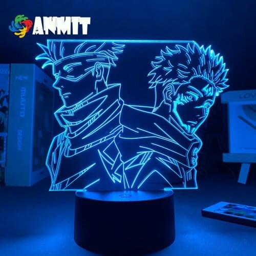 3D Lamp Anime Lamp Satoru Gojo Jujutsu Kaisen Led Night Light Yuji Itadori for Room Deco Birthday Gift Kawaii Room Decor