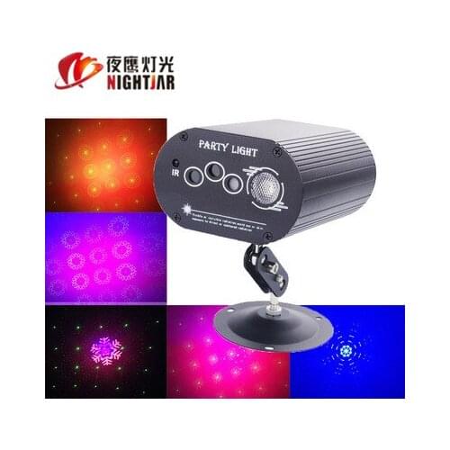 48 pcs Double Hole Mini Red Green Blue Laser Light Stage Laser Light Room Light Disco Light Stage Light Nightclub Bar