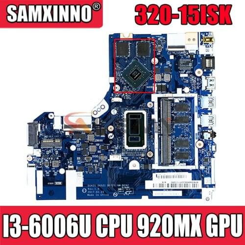 AKEMY DG421 DG521 DG721 NM-B242 5B20N86794 For Lenovo 320-15ISK laptop motherboard 920MX GPU I3-6006U CPU DDR4