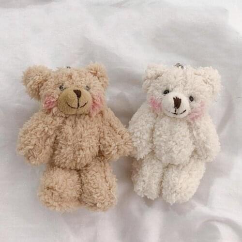 CuteBear Animal Plush Doll Key Chains Hanging Keychain Ring Bag Decoration Key Ring Pendant keychain Car Pendant fashion Jewelry