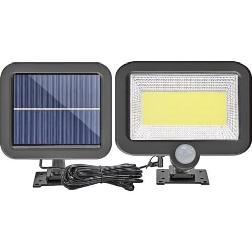 100LED COB Solar Wall Light PIR Motion Sensor Outdoor Path Yard Waterproof Lamp Standard Universal Screw Quick Installation