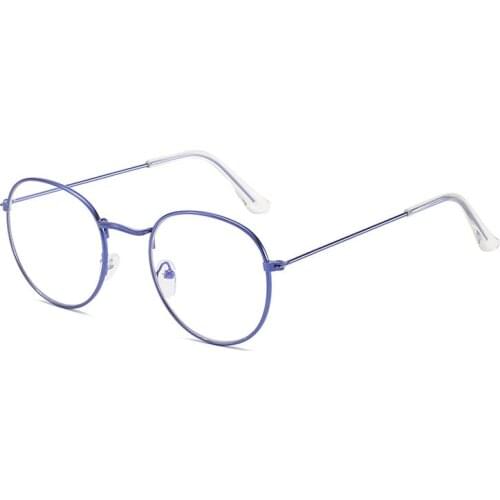 Metal Frame Glasses For Women Vintage Anti Blue Blocking Optical Eyeglasses Metal Plain Spectacle Oculos Luxury Gafas Lunette