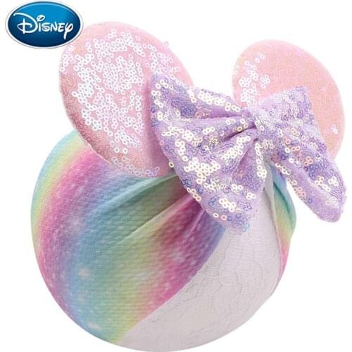 Disney Mouse Ears Baby Headband Waffle Hair Bows Headwrap DIY Hair Accessories For Girls Hot-Sale Classical Kids Headwear