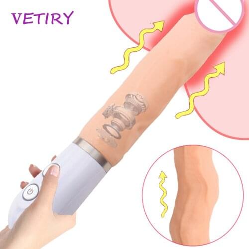 Realistic Dildo Vibrator Wave Swing Vibrate G-spot Orgasm Huge Big Penis Female Masturbation Simulation Penis Sex Toys for Woman