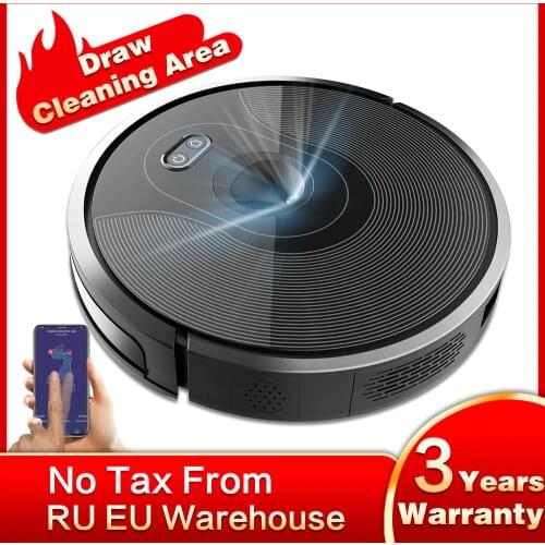 ABIR Robot Vacuum Cleaner X6,Triple Navigation,Wifi App,Map Display,Remote Upgrade,Hand Draw Virtual Blocker,Electric Water tank