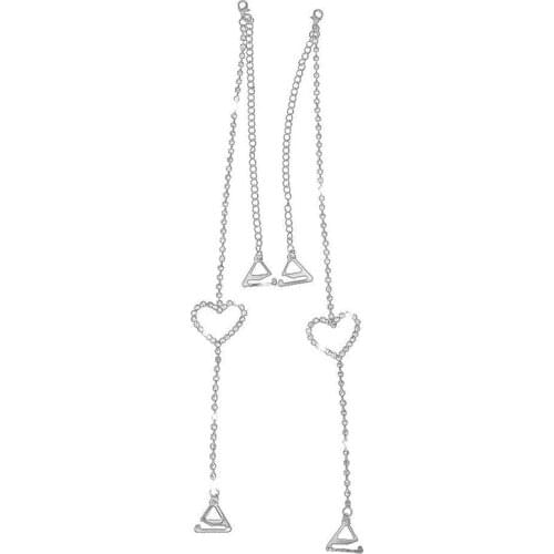 Heart Rhinestone Bra Straps 1 Pair