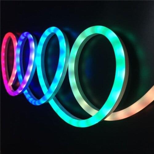 20m LED Neon Pixel Strip Dream Color WS2811 60leds/m DC12V DC24V Running RGB Neon Rope Light Waterproof PVC Neon Strip Tape