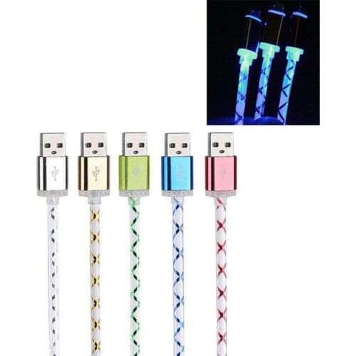 Ouhaobin LED Light Micro USB Charger Cable Charging Cord For PC Mobile Hot Selling Drop ship Feb17