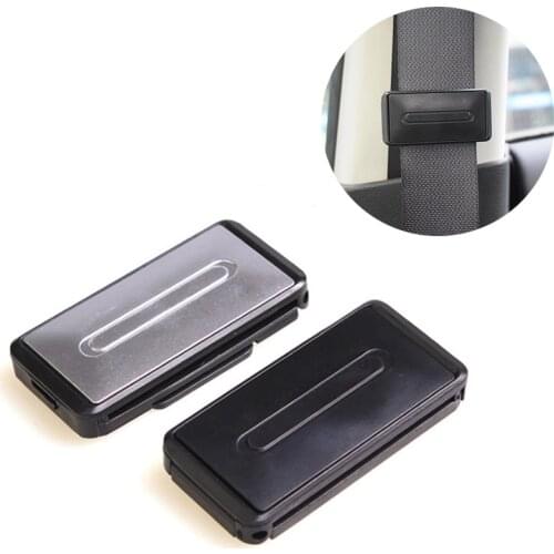 2Pcs Universal Car Safety Belt Clip Vehicle Adjustable Seat Belts Holder Stopper Buckle Clamp Car Seat Belt Accessories