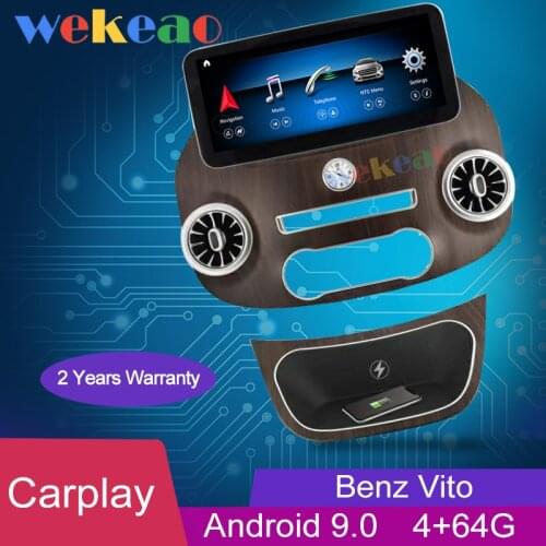 Wekeao 12.3" Touch Screen Android 9.0 Auto Radio Automotivo For Mercedes Benz Vito Car Dvd Player GPS Navigation Stereo 4G 2016