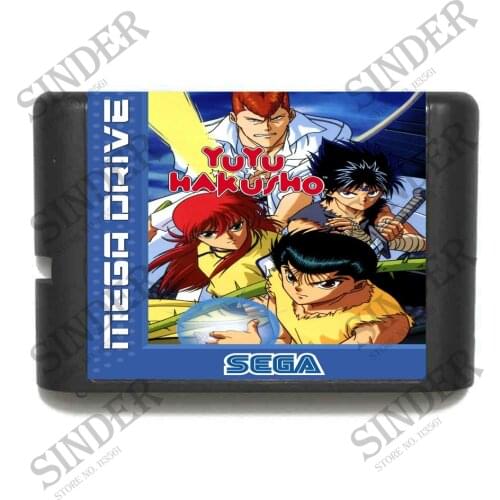 Yu Yu Hakusho - Makyoutohissen 16 bit MD Game Card For Sega Mega Drive For Genesis