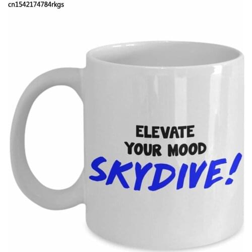 Funny Motivational Skydiving Pun Coffee Mug (11 oz, White)