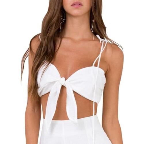 2019 New Sexy Crop Top Women Solid Black Backless Clubwear Women Short Tops White Top Women Fashion Summer Top Drop Shipping