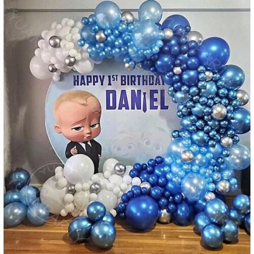 10inch Matte Pearlescent Agate Metal Macaron Waves Dot Confetti Series of Blue Balloon Wedding Decoration Birthday Party Supplie