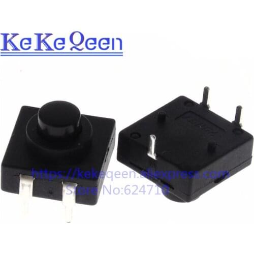 100PCS/LOT Double Row Vertical LED flashlight switch 3pins ON-ON-OFF 12*12 ultra-thin 213BS CB1212-213BS