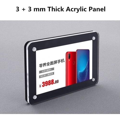120x80mm Small Magnetic Acrylic Picture Photo Frame Sign Holder Price Label Card Holder Stand
