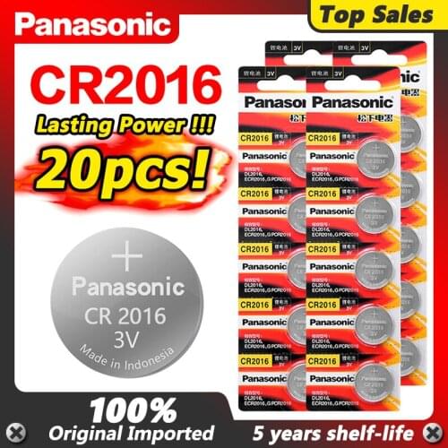 20pcs cr2016 PANASONIC BR2016 DL2016 LM2016 KCR2016 ECR2016 3v button battery coin car toy lithium battery