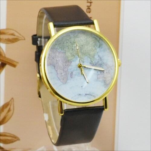 2020 New Fashion World Map Watch Womage Brand Unisex Quartz Watches Ladies Girls Women Wrist Watches Geneva Zegarek damski