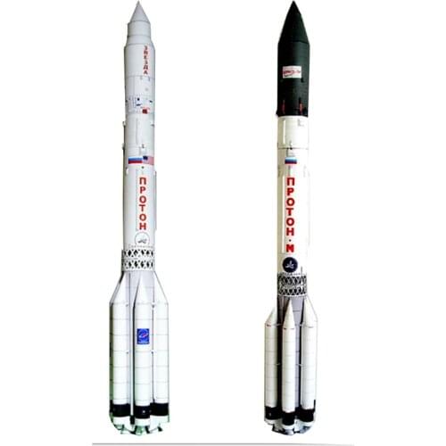78cm Soviet Proton Rocket 3D Paper Model Space Library Papercraft Handmade Toy for Children