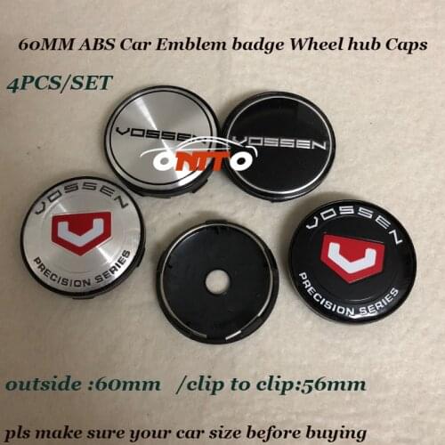 4pcs/set Car Wheels 60mm 2.36inch Abs/pvc Label Covers Logo Badge Car Emblem Badge Wheel Hub Cap Car Sticker for Vossen Logo